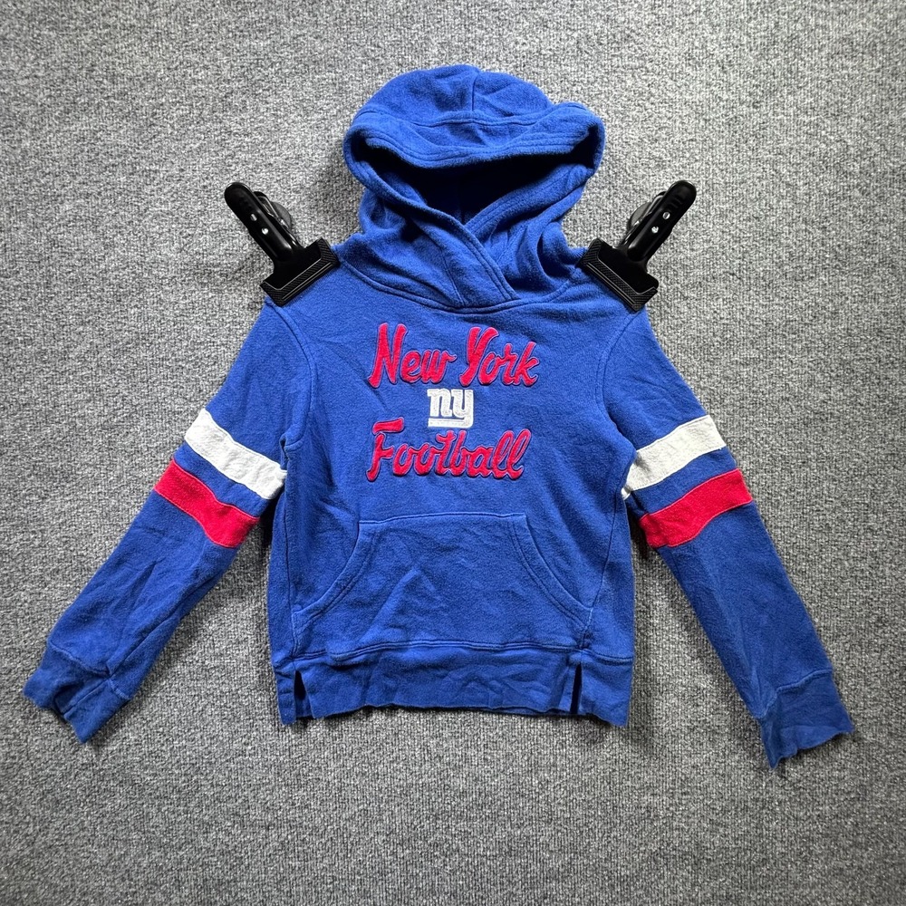 NFL Hoodie Boys S Blue Cotton New York Giants Football Zak DeOssie #51 Sports